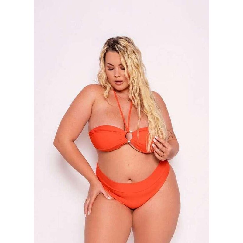 Predilects Plus Biquini Plus Size Amarracao Vermelho 