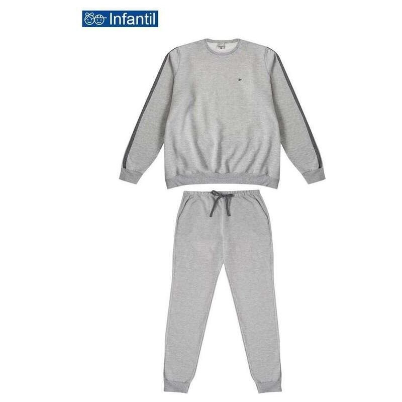 Pijama Infantil Menina Longo Malwee 1000091713 50000-Cinza-Mescla