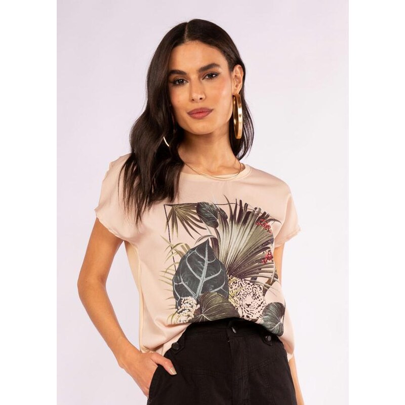 Doce Trama - Blusa de Manga Curta Off-White  Blusa de manga curta, Blusas  femininas, Camisas femininas da moda