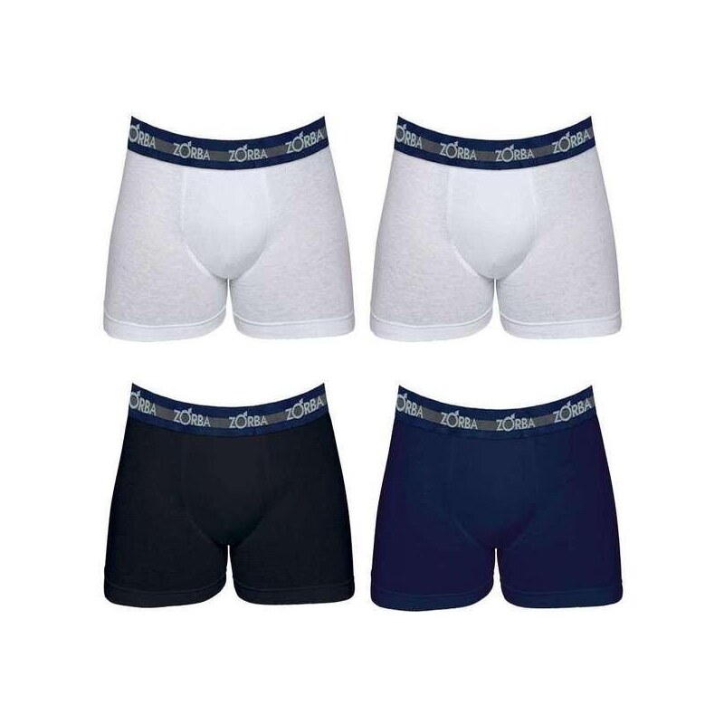 Kit Cueca Boxer Underwear C/ 8 Peças - Preto+Branco