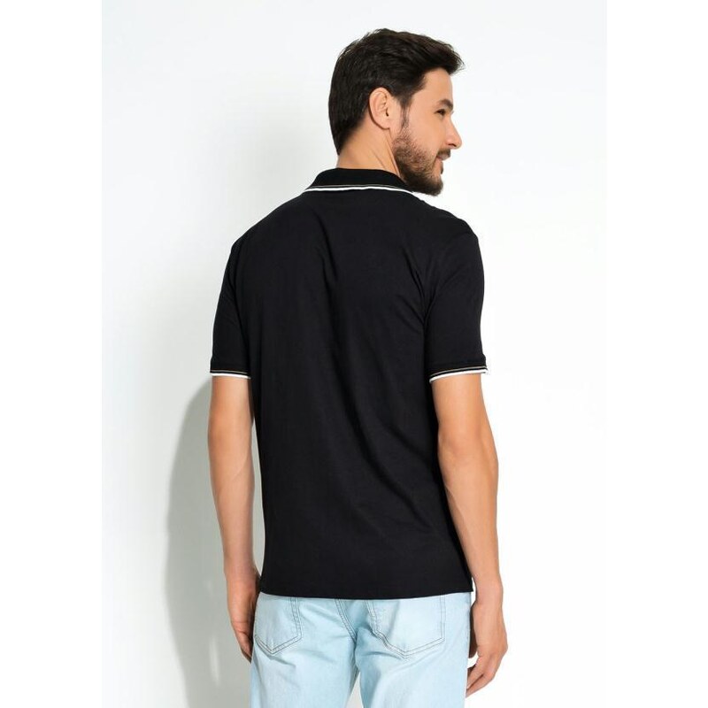 T-shirt retilínea preta - camisetas - SHOULDER