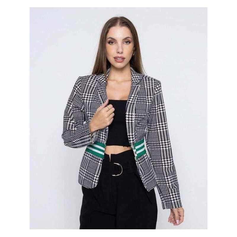 Blazer Xadrez Preto e Branco