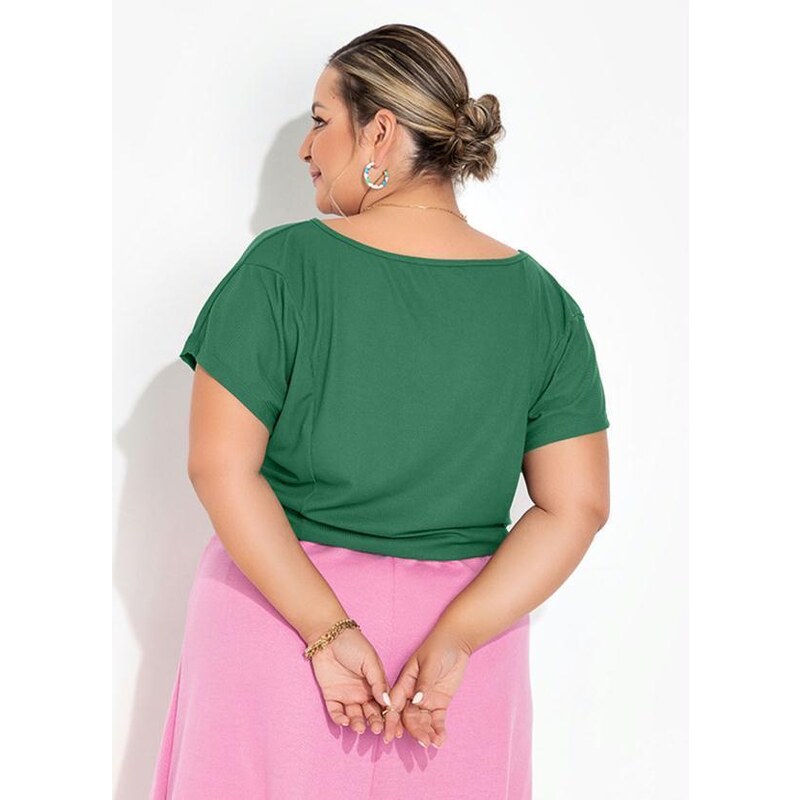 BLUSA VERDE PLUS SIZE