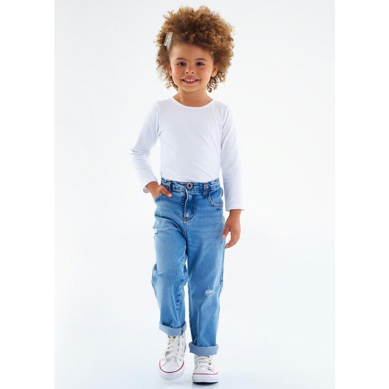 Up Baby Calça Jeans Infantil Menina Azul