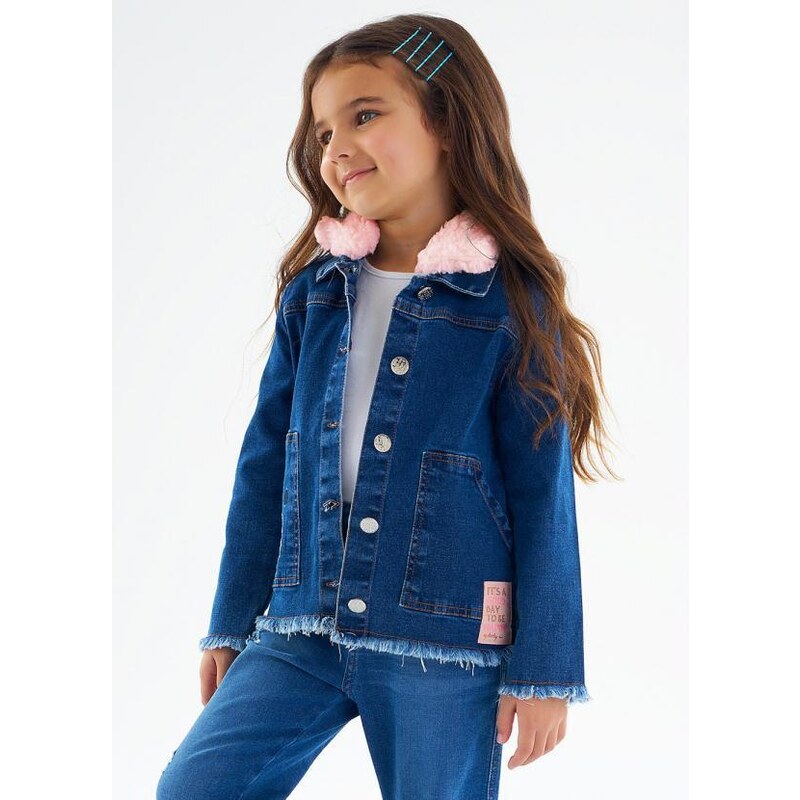 Jaqueta jeans 2024 bebe menina