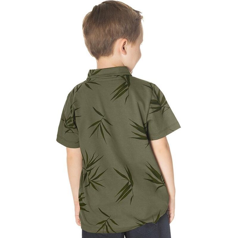 Rovi Kids Camisa Infantil Masculina com Botões Verde