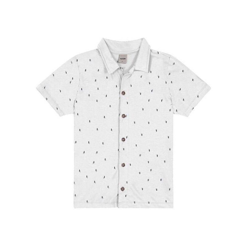 Rovi Kids Camisa Infantil Masculina com Botões Branco