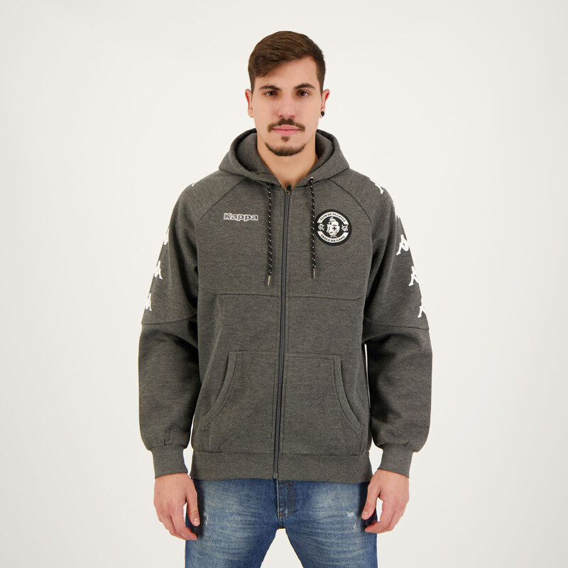 Jaqueta Kappa Logo Sport Fleece Jack Preta - FutFanatics