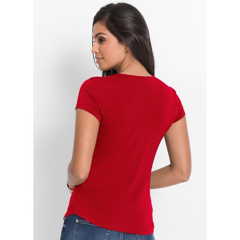 Bonprix Blusa Vermelha em Malha de Viscose