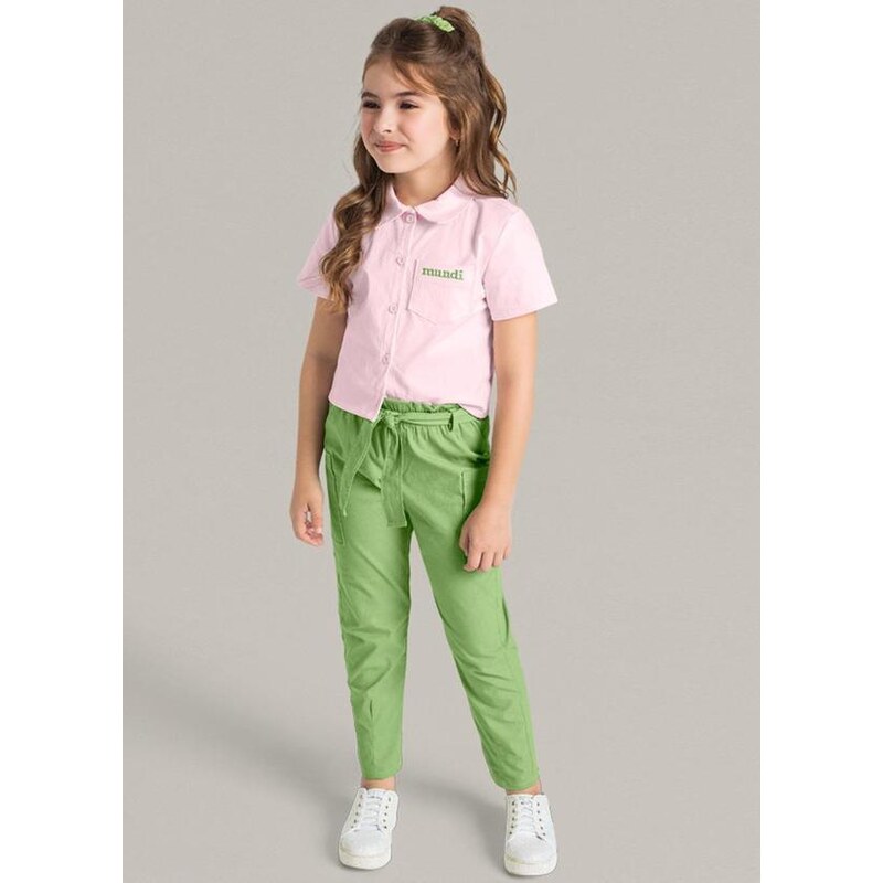 Cropped 8 a 16 anos Luluca Pandinhas Brandili Pink Neon