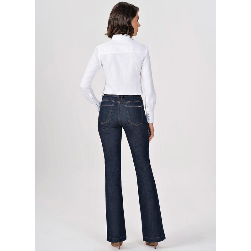 Calça Jeans Feminina Reta Marinho Lizete