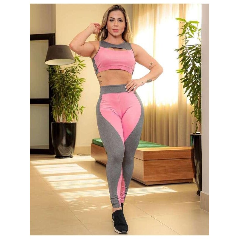 Cropped Feminino Academia em Cirrê com Bojo Removível