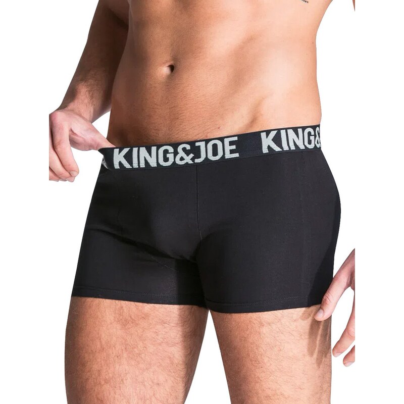 Cueca King & Joe Boxer Lisa Logo Preta Pack 2UN 