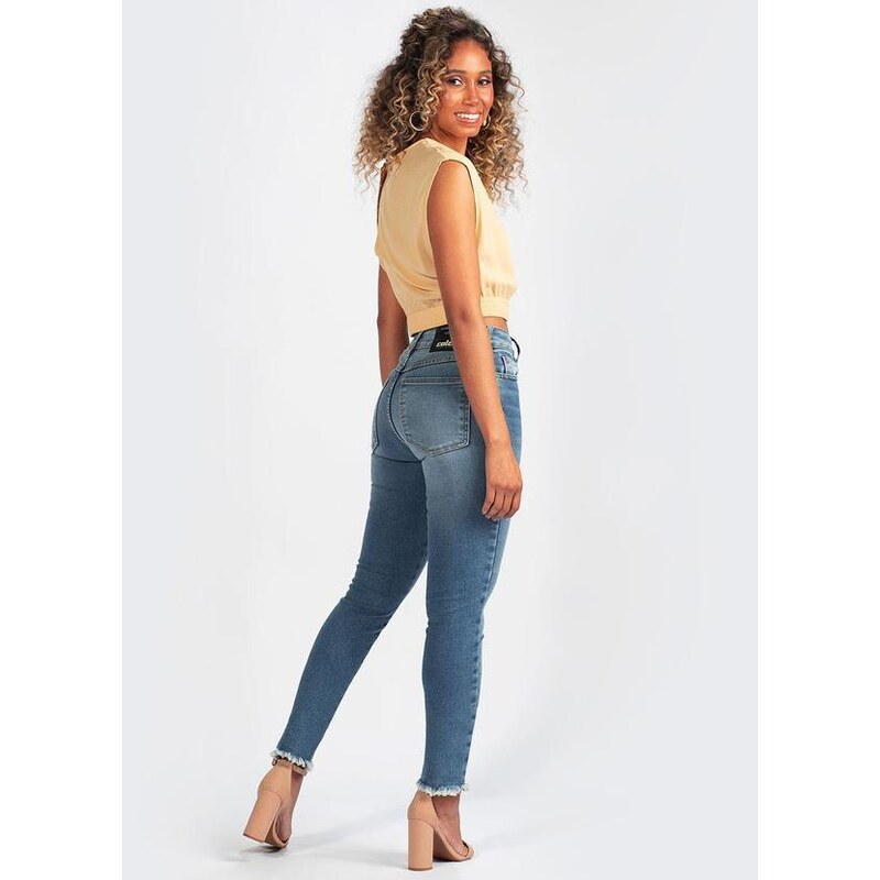 Calças jeans hot sale com elastano