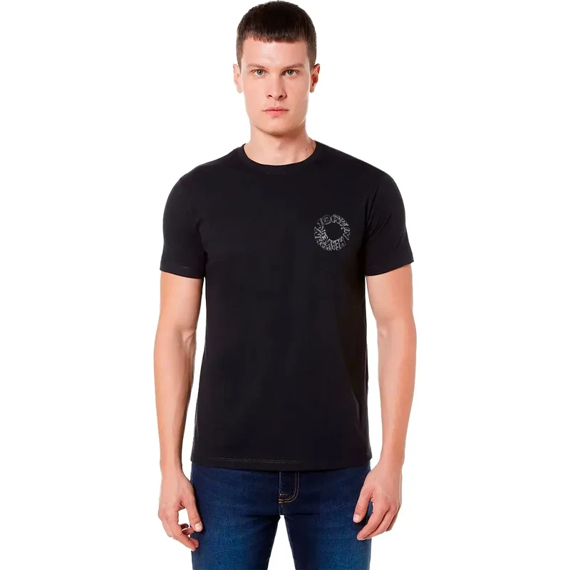 Camiseta John John Masculina Relaxed Puffed Logo Preta 