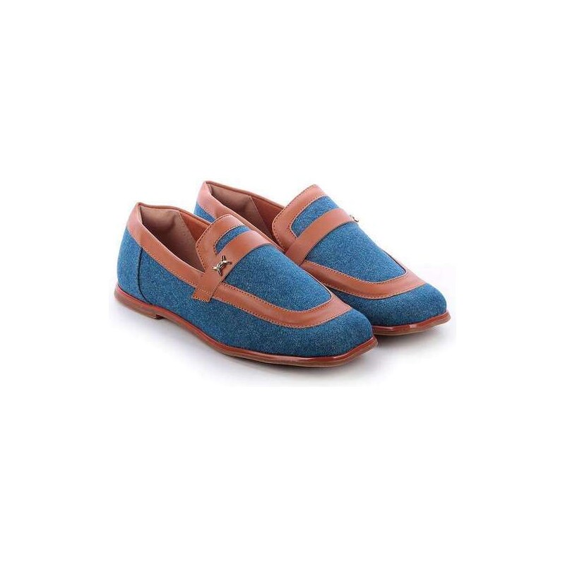 Damannu Shoes Mocassim Nelly Jeans Azul