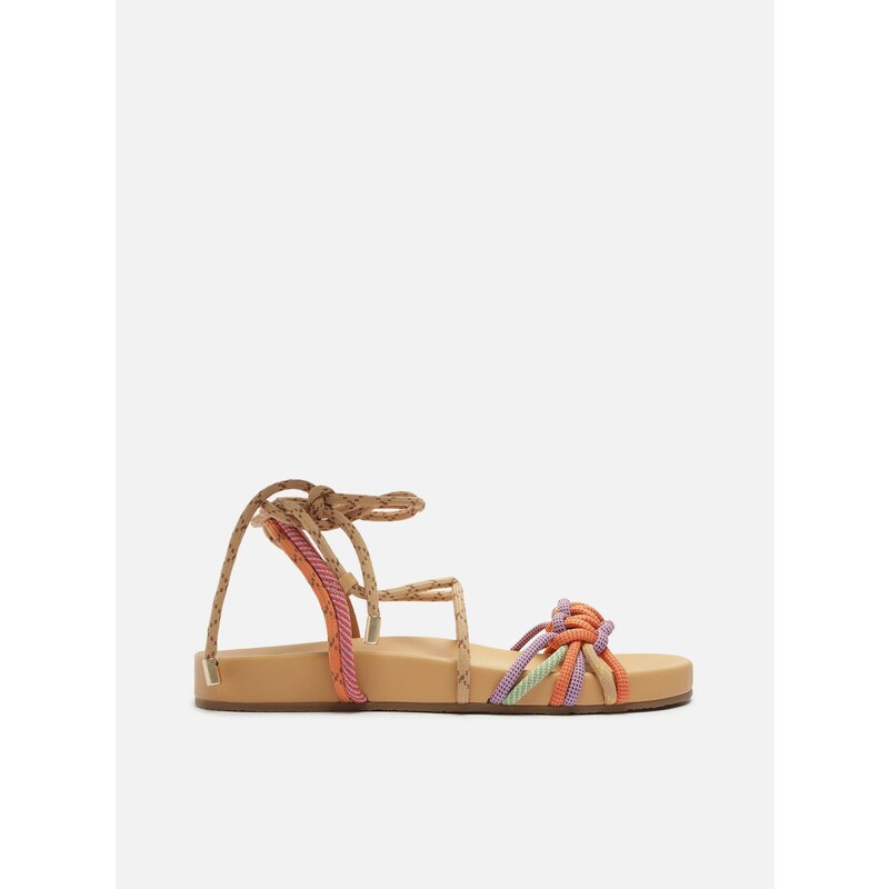 Sand lia Papete Nude Flatform Cord o Arezzo GLAMI .br