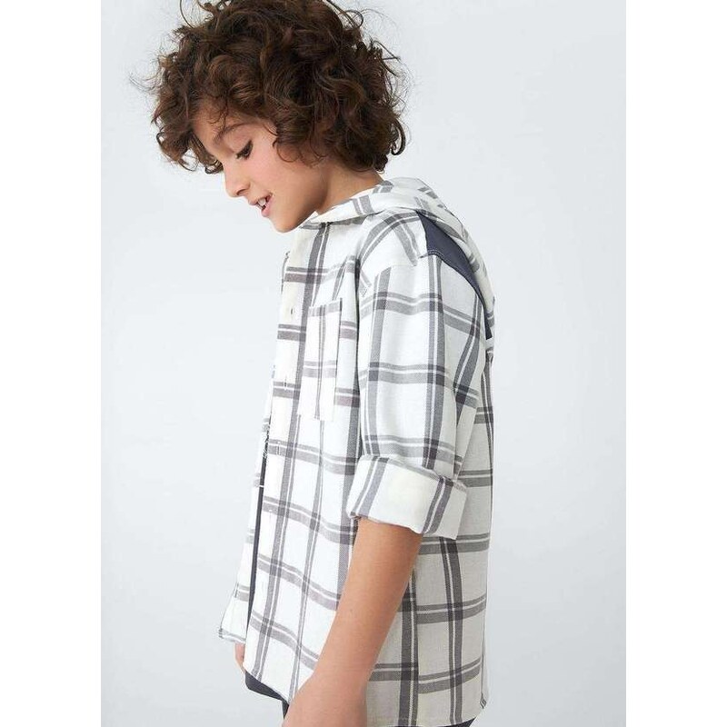 CAMISA LARGA OVERSIZE XADREZ - Azul-claro