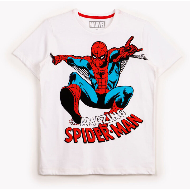 Camiseta Spider Man Tshirt Homem Aranha Logo Casual Rosa Preto