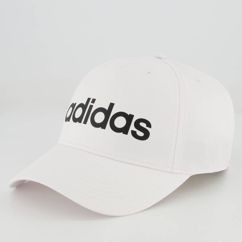Boné Adidas Logo Linear Branco e Preto