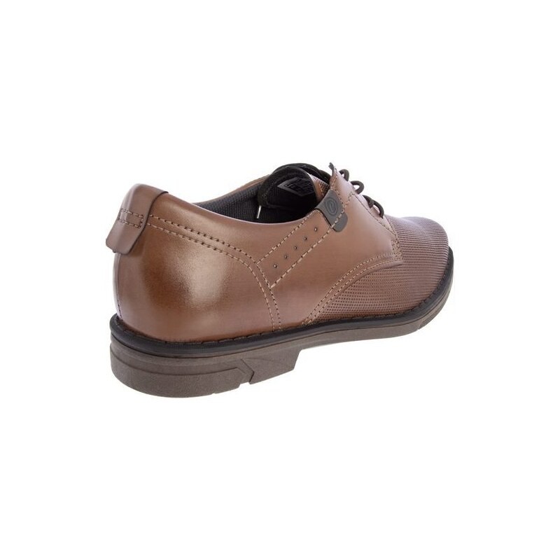 Sapato Casual Pegada Fibertech Elástico Texturizado Marrom - 38