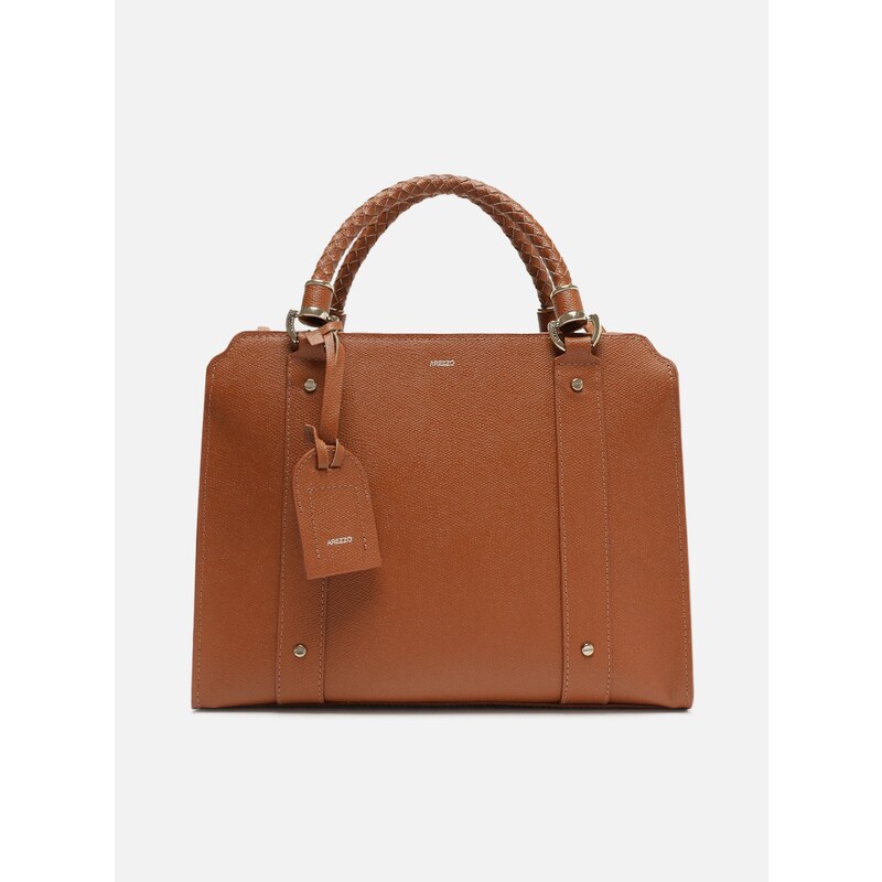 Bolsa Tote Marrom Caramel Couro Piazza Grande Arezzo GLAMI .br