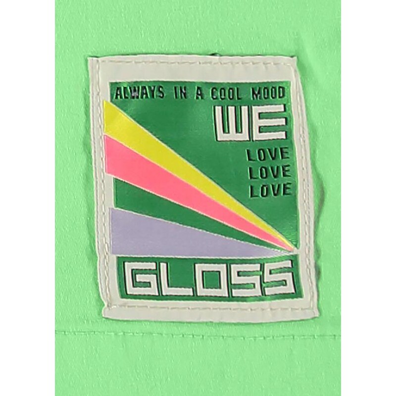Gloss Camisa Cropped em Sarja Verde