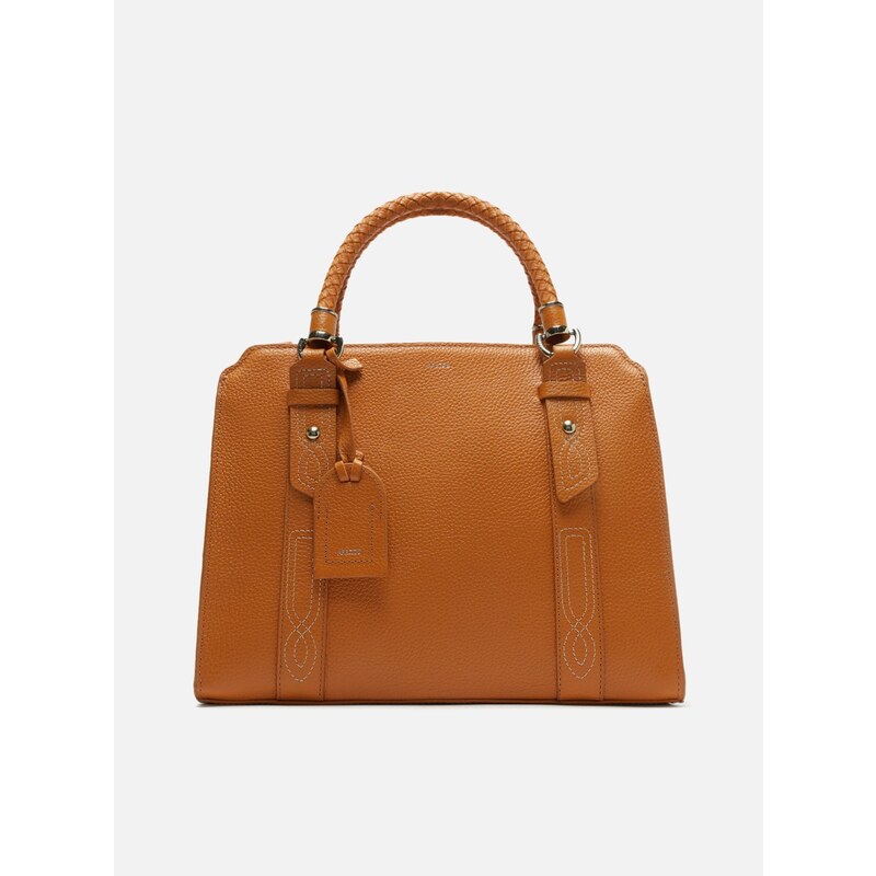 Bolsa Tote Marrom Couro Piazza Bordado Grande Arezzo GLAMI .br