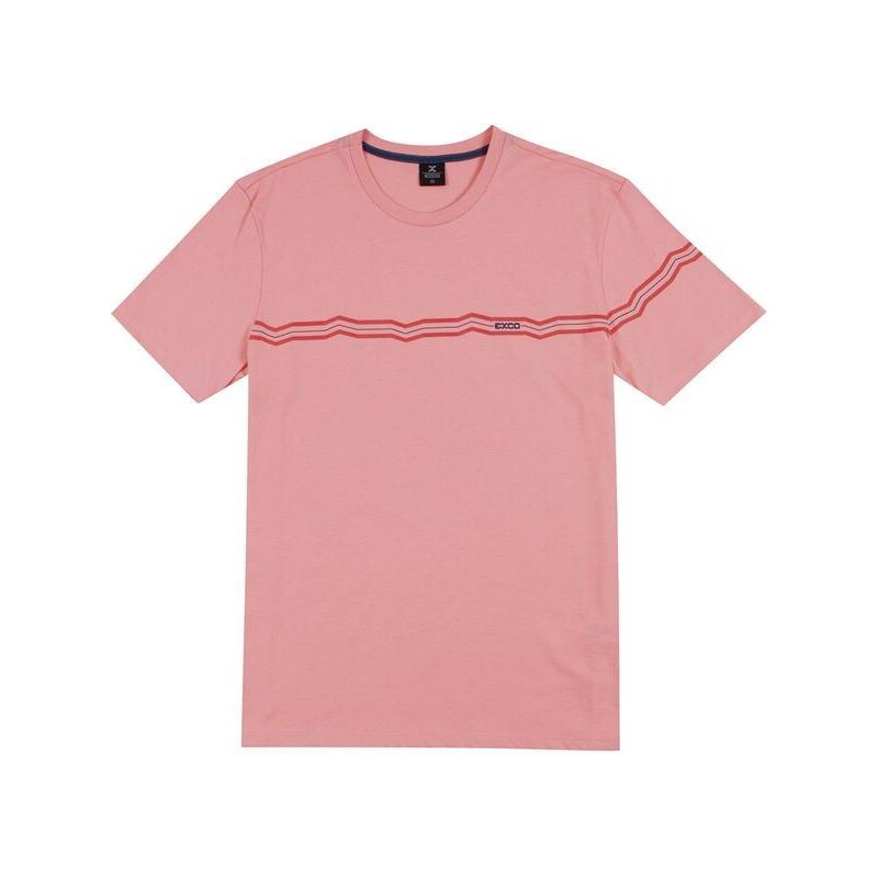 Exco Camiseta Manga Curta com Estampa Rosa