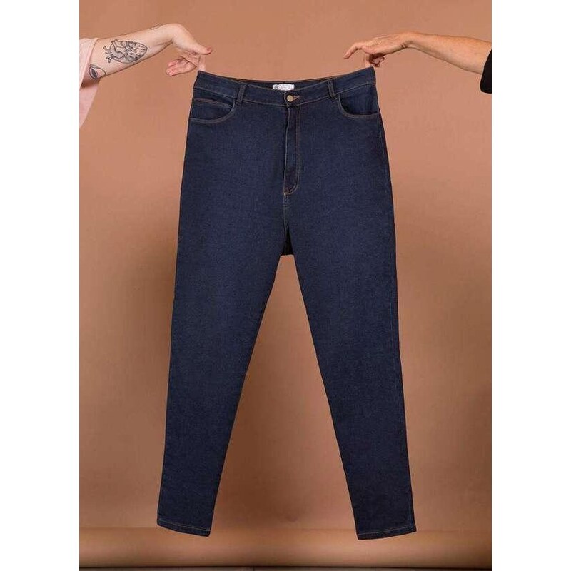 Bold Calça Jeans Skinny Comfort Cintura Alta Plus Size Azul