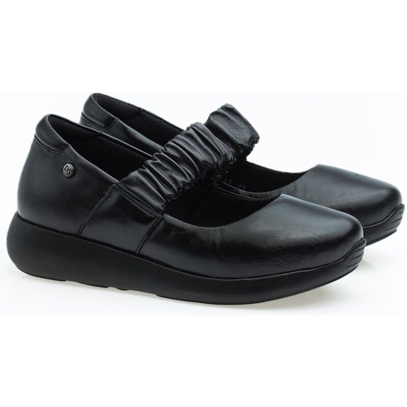 Sapato Casual Doctor Shoes Couro 1412 Preto
