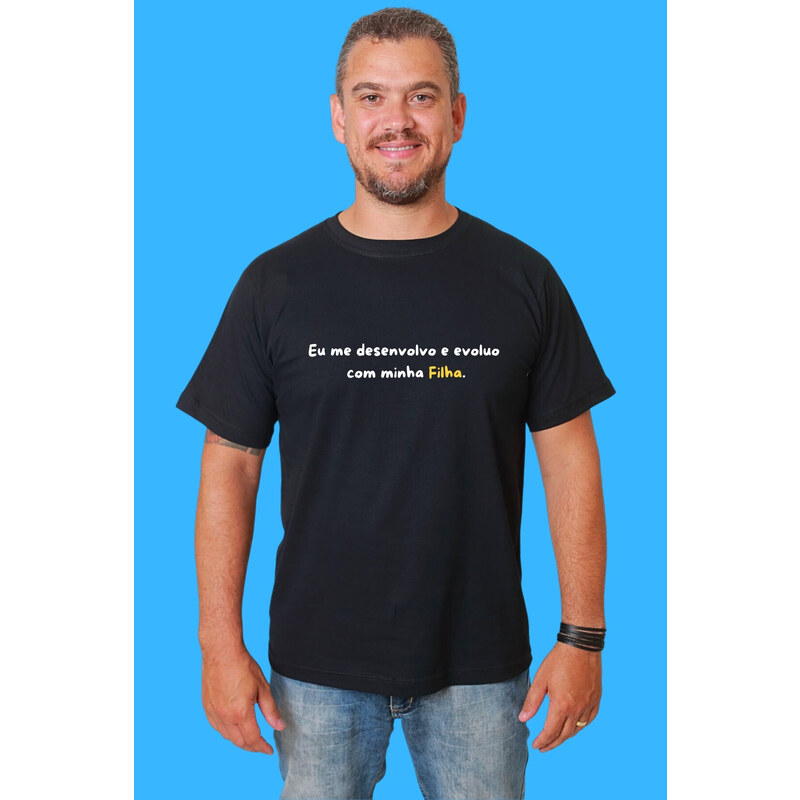HFB Camiseta Masculina - Família é Tudo Igual - Preto - P 