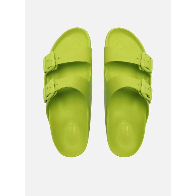 Slide Verde Lima Flatform Tiras Brizza Arezzo GLAMI .br