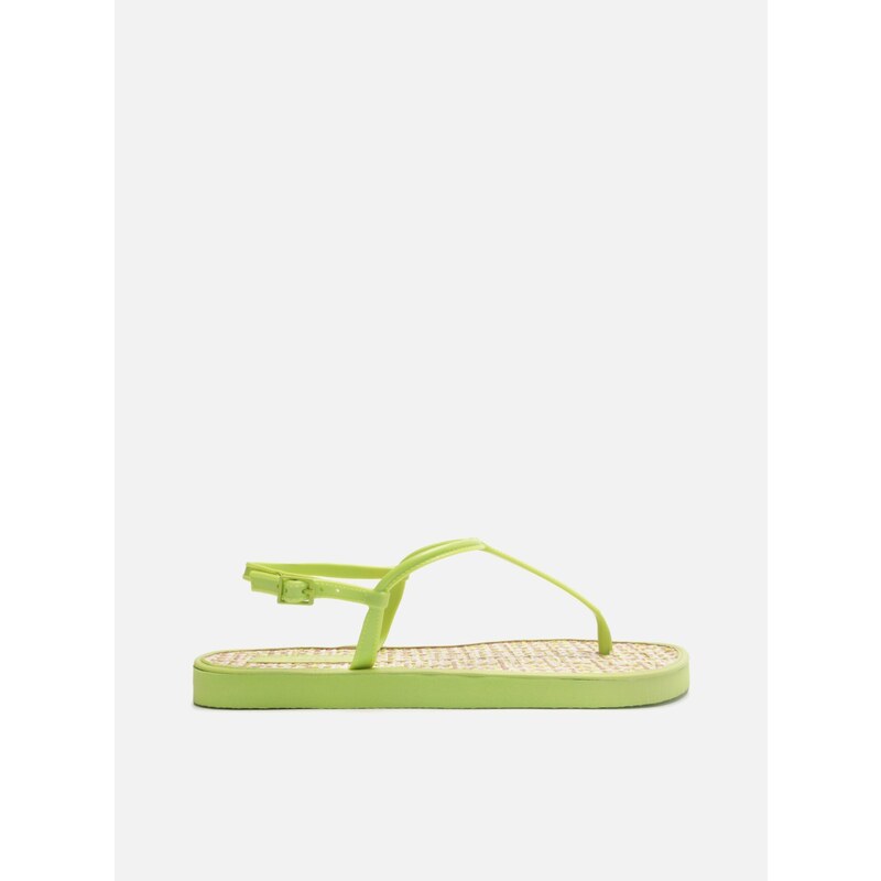 Sand lia Rasteira Verde Slim Tramada Brizza Arezzo GLAMI .br