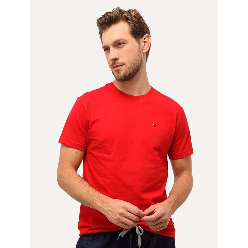 Camiseta Tommy Hilfiger Masculina Essential Cotton Vermelha 