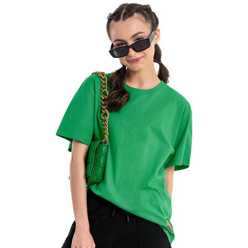 Gloss Camisa Básica Oversize Juvenil Verde