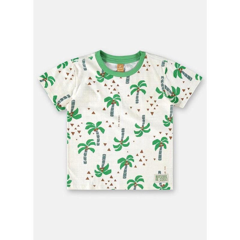 Up Baby Camiseta Manga Curta Estampada Verde