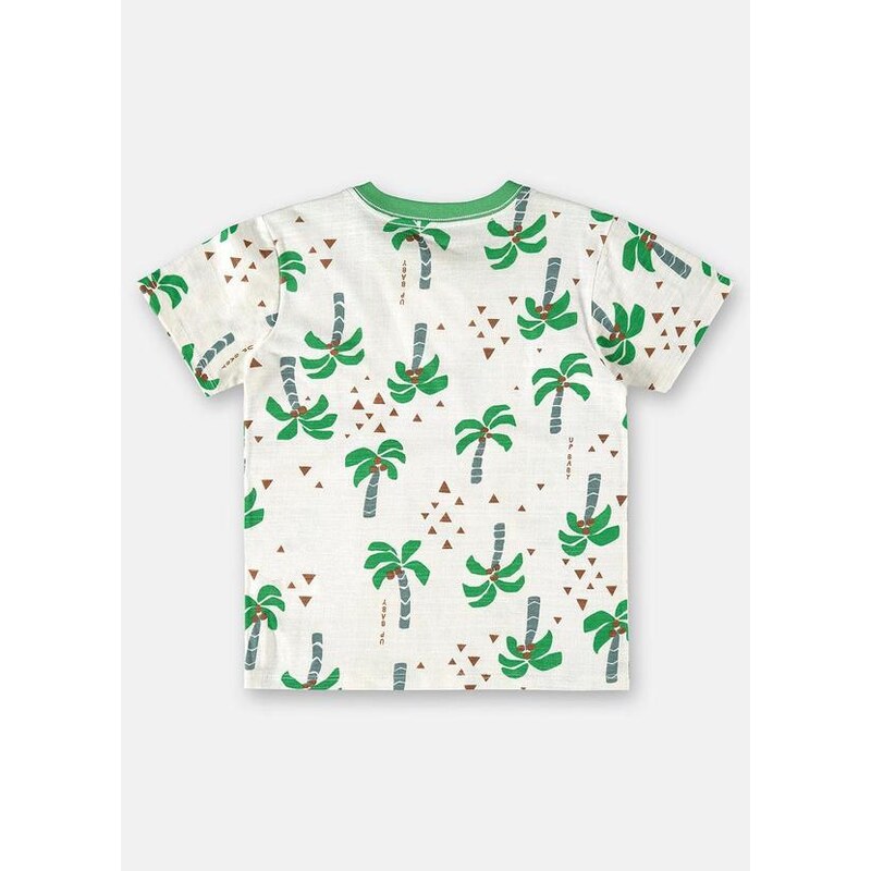 Up Baby Camiseta Manga Curta Estampada Verde