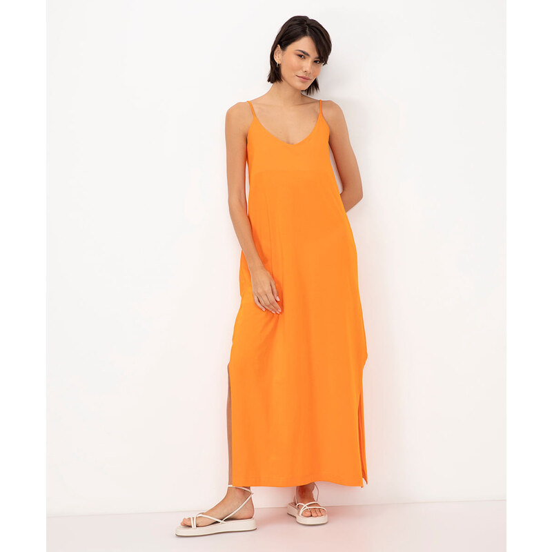 Vestido laranja hot sale c&a