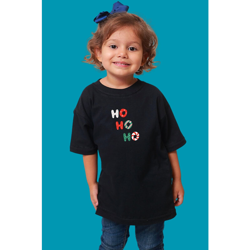 Camiseta Infantil Natal Ho Ho Ho