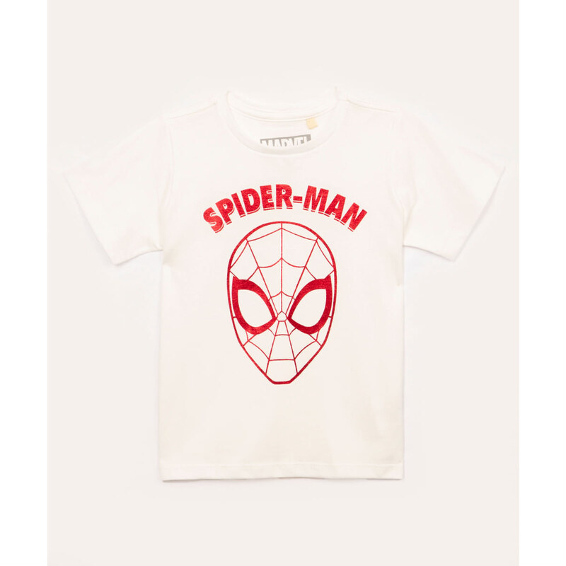 camiseta infantil manga curta homem aranha preta - C&A