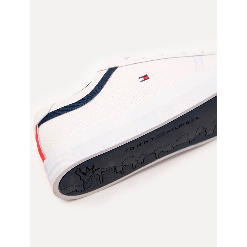 Tênis Tommy Hilfiger Masculino Jay 13A Iconic Leather Puched Branco
