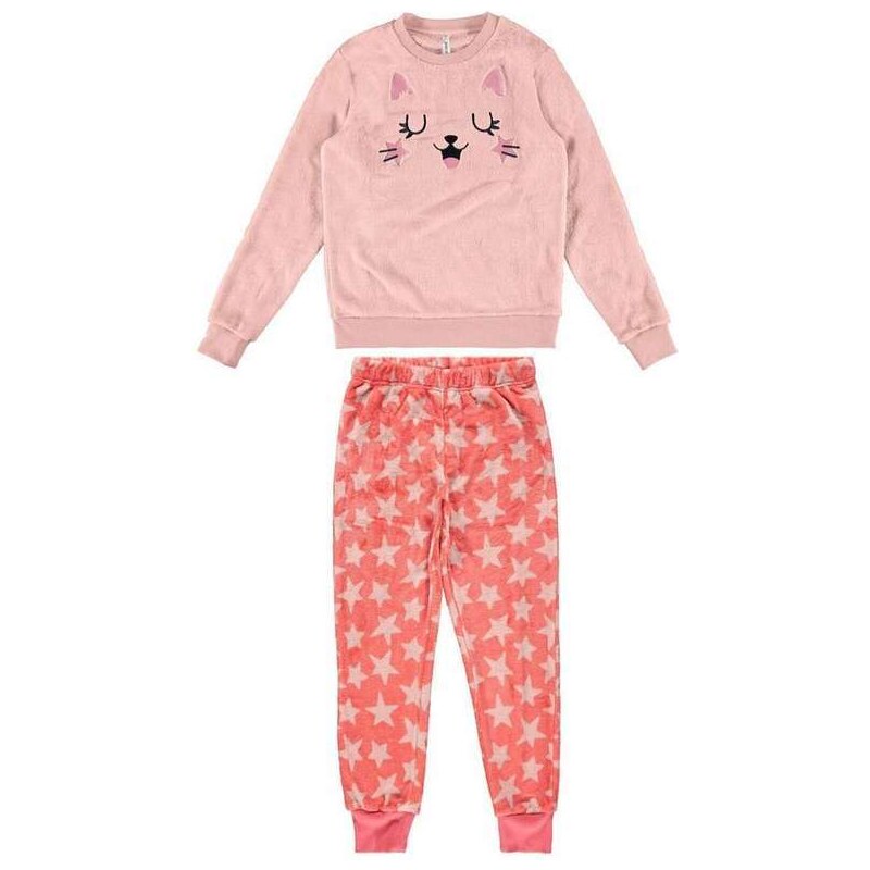 Pijama Feminino Longo Malwee 1000103814 Cb66a-Rosa