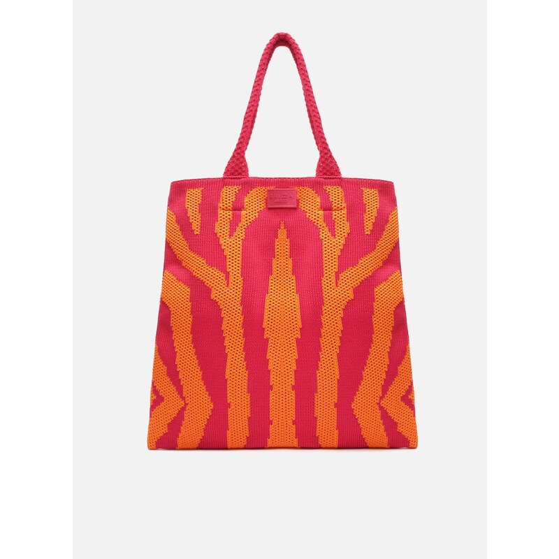 Bolsa Shopping Colorida Croch Print Grande Arezzo GLAMI .br