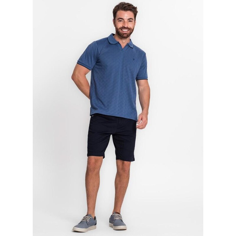 Diametro Camisa Polo Masculina em Meia Malha Azul