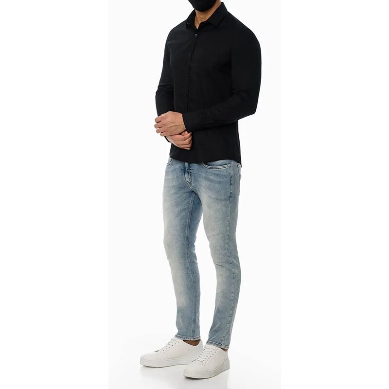 Camisa Social Slim Fit Calvin Klein - Preto - P