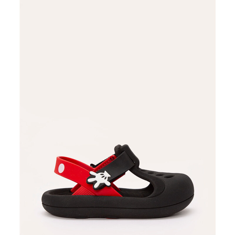 C&A sandália infantil mickey com velcro preto