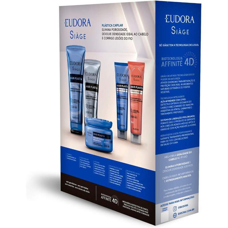 C&A kit eudora siàge hair plastia shampoo 250ml e condicionador 125ml