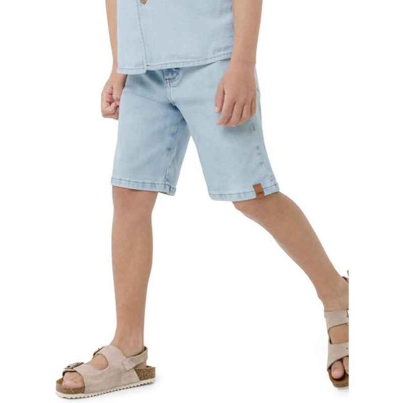 Carinhoso Bermuda Comfort Jeans com Elastano Menino Azul
