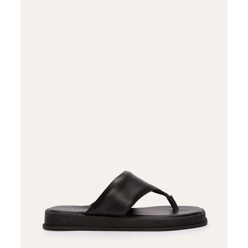 C&A sandália flatform de dedo oneself preto